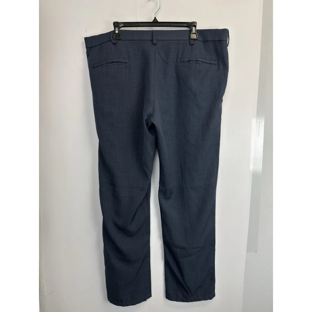 Haggar H26‎ Men's Tailored Fit Premium Stretch Suit Pants Blue 40X33 Flat Front